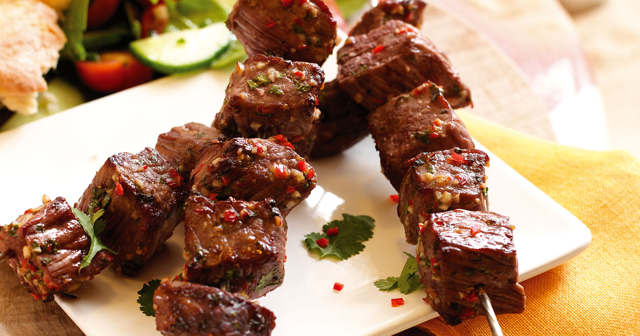 hot beef kebabs