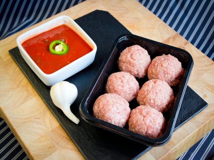 spicy meat balls by heys butchers